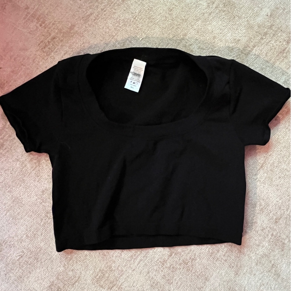 Kittenish Black Crop Top